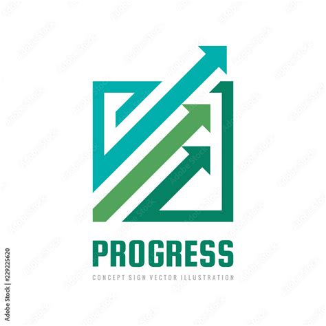 Progress - concept business logo template vector illustration. Abstract ...