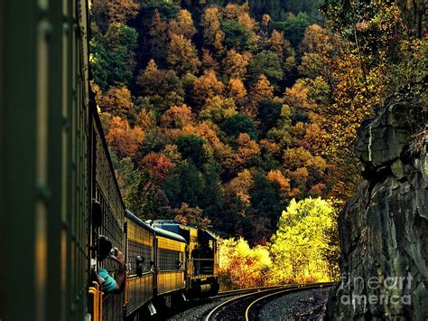 Fall Foliage Train Ride in Jim Thorpe PA Photograph by Jacqueline M ...