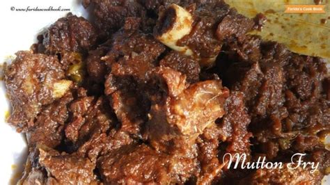 Mutton Fry | Andhra Style Recipe| Mutton Roast - Faridas Cook Book