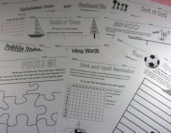 22 Educational Spelling Blackline Master Worksheets - Teacher Resource