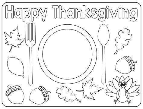 Thanksgiving Printables Placemats - Printable Word Searches