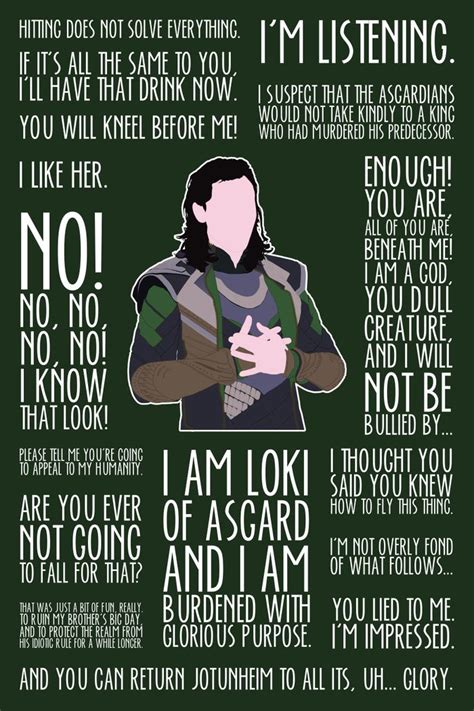 Loki quote poster | Avengers quotes, Loki quotes, Marvel quotes