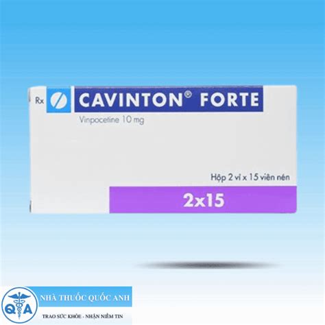 Cavinton Forte 10mg trị rối loạn tuần hoàn não (2 vỉ x 15 viên)