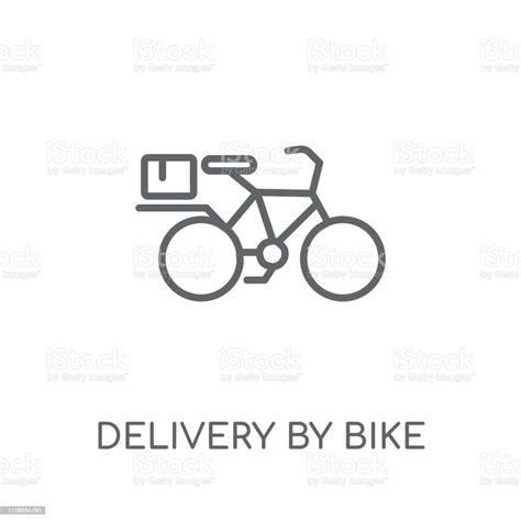 Delivery By Bike Linear Icon Modern Outline Delivery By Bike Logo ...