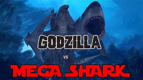 Godzilla 2014 Meets Mega Shark - 3D Animation - YouTube