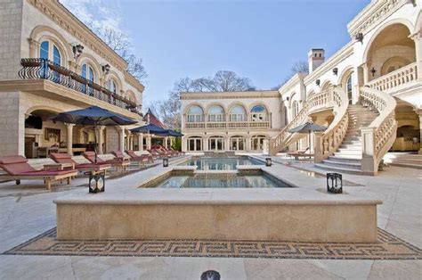 This is the pool area | Mansions, Atlanta mansions, Expensive houses