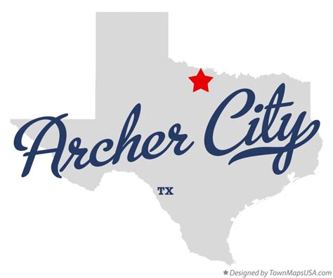 Map of Archer City, TX, Texas