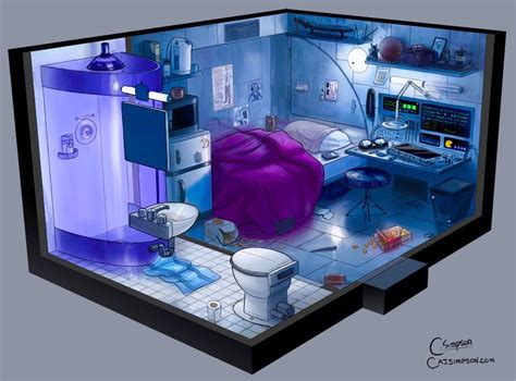 Cyberpunk Apartment, Cyberpunk Interior, Futuristic Interior, Cyberpunk ...