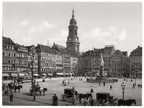 Vintage: Altstadt, Dresden, Saxony, Germany in the late 19th Century ...