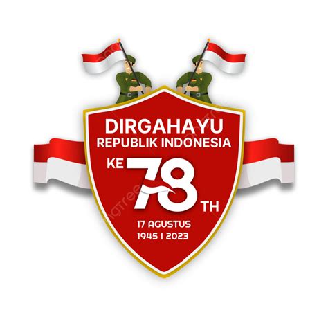 Hut Ri 78 Official Logo On Indonesia Independence Day 2023 With Flag ...