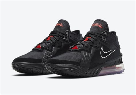 Nike LeBron 18 Low Black University Red CV7562-001 Release Date - SBD