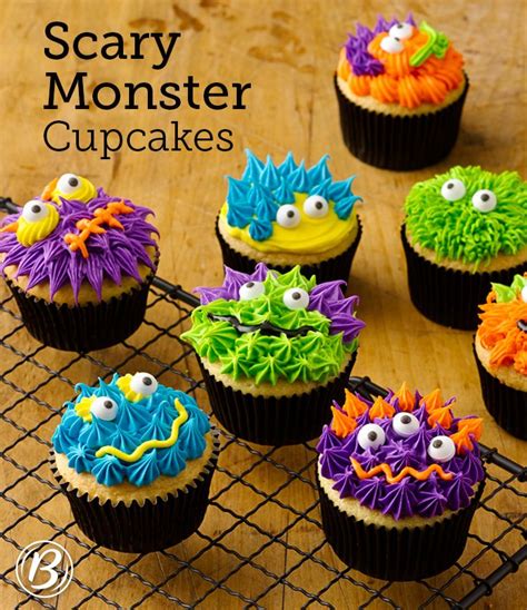 Scary Monster Cupcakes | Recipe | Monster cupcakes, Halloween food ...