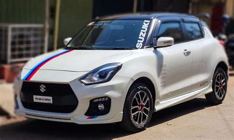 Modified Maruti Suzuki Swift With BMW M Stripes Add Distinction