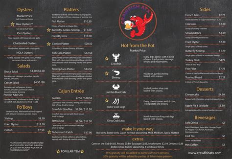 Menu - Crawfishatx