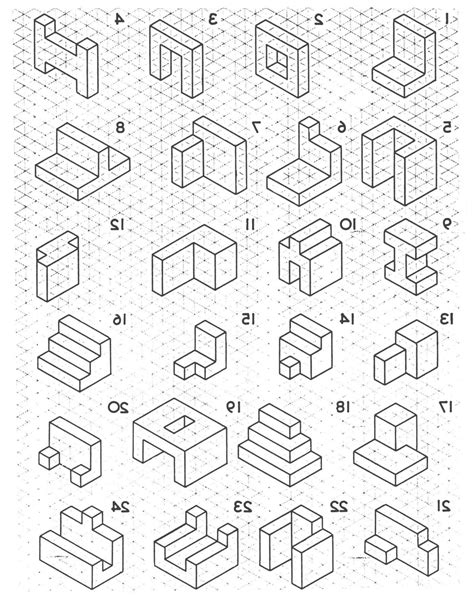 16+ Drawing 3D Shapes On Isometric Paper Worksheet | Isometric drawing ...