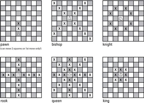 Chess Pieces and How They Move - dummies