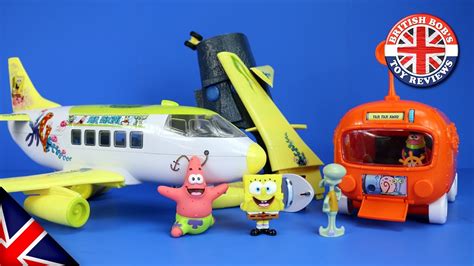 Spongebob Squarepants Plane & Bikini Bottom Submarine Bus Playset ...