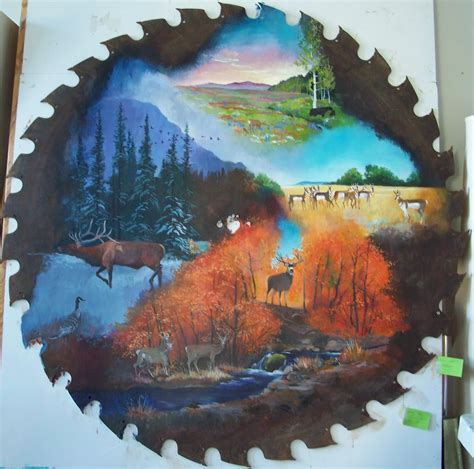 Marilyn Miller's Studio: Completed Saw Blade Painting