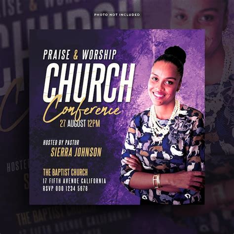 Premium PSD | Church conference flyer social media post and instagram ...