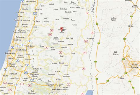 Nablus Map - Palestine