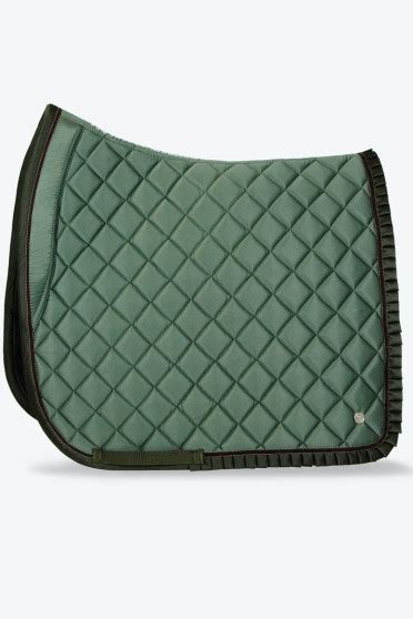 Saddle Pad Dressage Diamond Ruffle Hunter Green