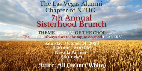 Las Vegas Alumni Chapter of NPHC: 7th Annual Sisterhood Brunch, Nevada ...