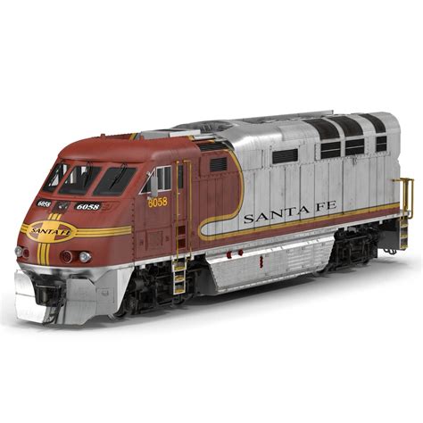 3d diesel electric locomotive f59 model