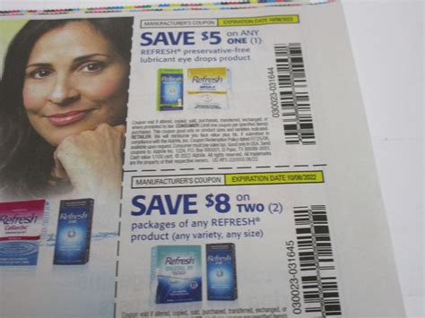 15 Coupons $5/1 Refresh Preservative Free Lubricant Eye Drops + $8/2 ...