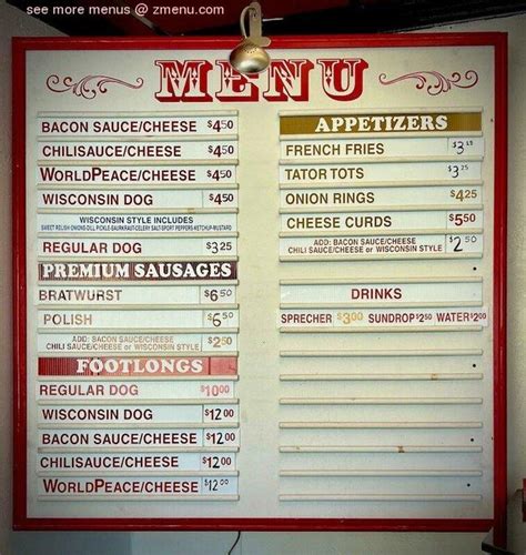 Online Menu of Hotdog Charlie's Restaurant, Oshkosh, Wisconsin, 54901 ...