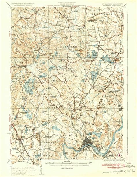 Haverhill, New Hampshire 1935 (1935) USGS Old Topo Map Reprint 15x15 MA ...