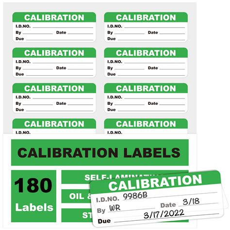 Buy Aelop Premium Self-Laminating Calibration Labels, Waterproof Write ...