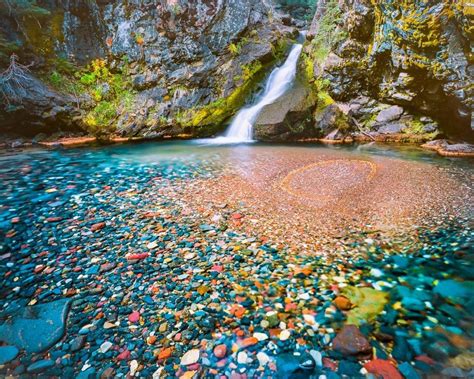 Polychrome pool, located high in the Three Sisters Wilderness area of ...