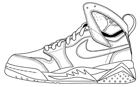 Nike Shoes Coloring and Sketch Drawing Pages - Coloring Pages | Air ...