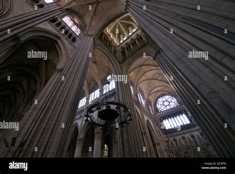 Rouen Cathedral interior, France Stock Photo - Alamy