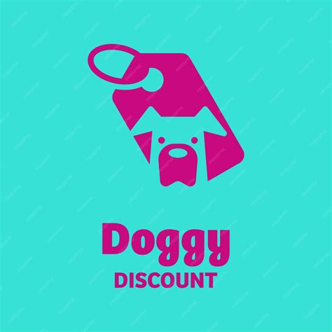 Premium Vector | Doggy discount logo