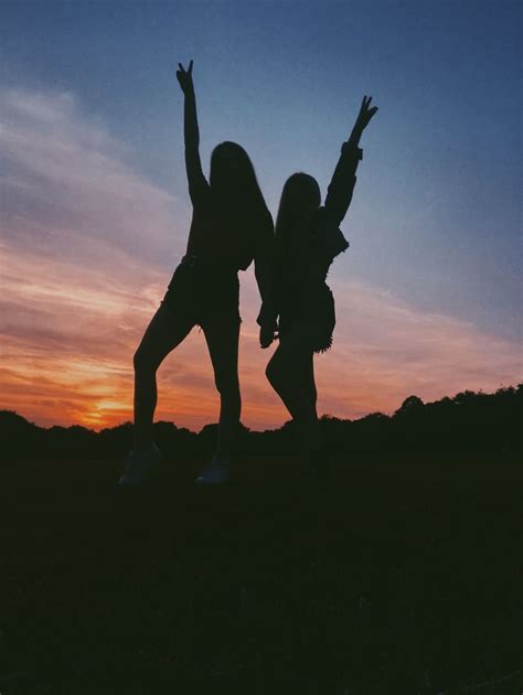 Friends Silhouette Sunset