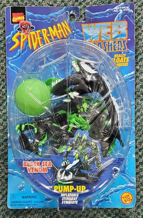 Toy Biz Spider-Man Web Splashers Black Sea Venom Action Figure: Mint on ...