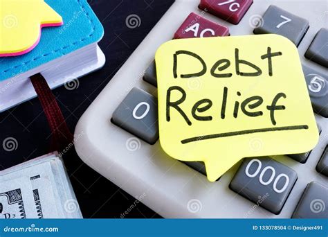 Debt Relief. Money and Calculator on a Desk Stock Photo - Image of loan ...