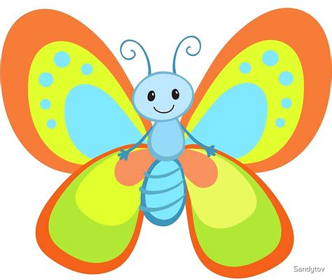 " Cute Cartoon Butterfly" by Sandytov | Redbubble