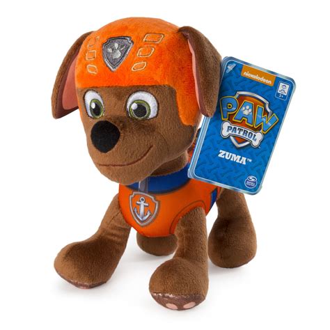 PAW Patrol – 8” Zuma Plush Toy, Standing Plush with Stitched Detailing ...