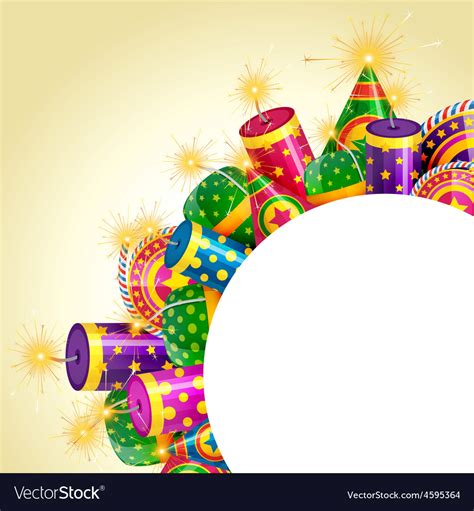 Diwali crackers background Royalty Free Vector Image