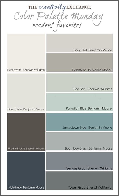 Readers' Favorite Paint Colors {Color Palette Monday}