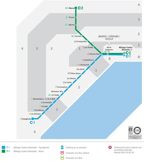 Malaga metro map - Ontheworldmap.com