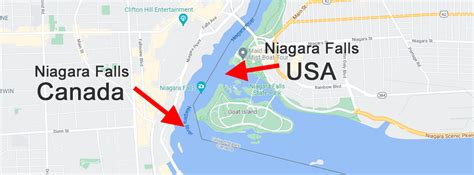 Niagara Falls Border Map