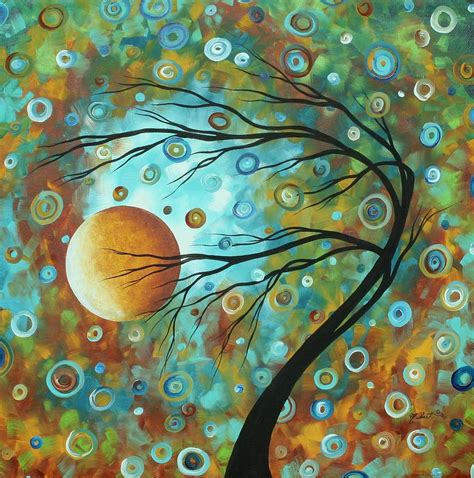 Abstract Landscape Circles Art Colorful Oversized Original Painting Pin ...