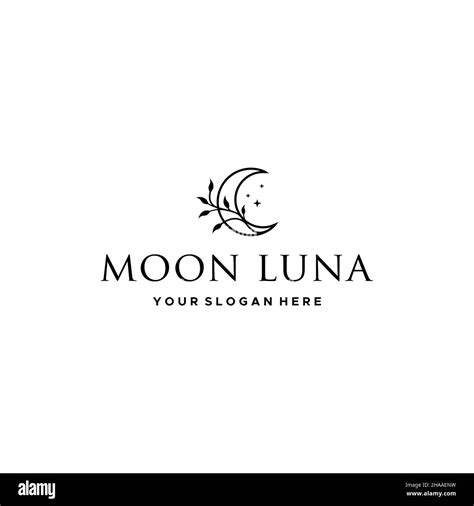 Diseño de logotipo de Luna Luna Luna Luna Luna con marca de letras ...