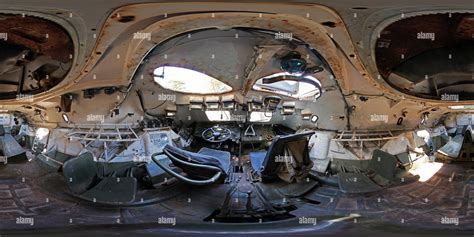 360° view of Interior of an armoured car in Hiiumaa Military Museum - Alamy