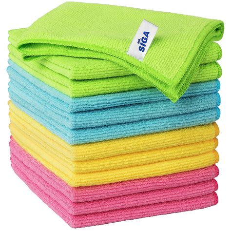 Buy MR.SIGA Microfiber Cleaning Cloth,Pack of 12, Size:32 x 32 cm ...