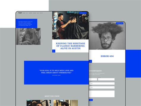 Barber Shop Website Design (Template Kit) by Mark Gerkules for ...