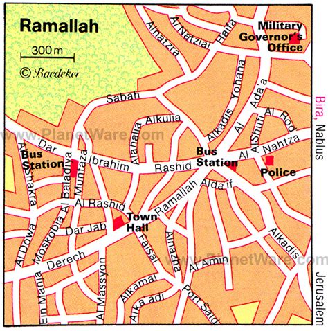 Ramallah Map - Palestine